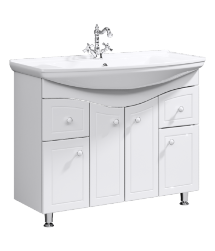 Тумба под раковину Aqwella Y FR0110 100х30 подвесная цвет белый - фото 2