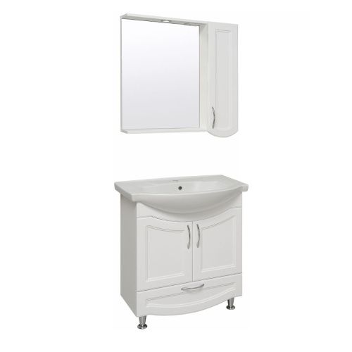 Зеркало-шкаф Runo Неаполь 00-00001031 80х80 подвесной цвет белый - фото 3