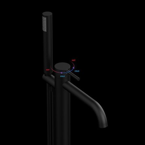 Смеситель Vincea Desire VTF-1DMB напольный черный - фото 3