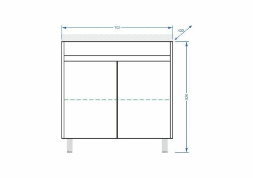 Тумба под раковину Stella Polar Фаворита SP-00000164 80х40 напольная цвет белый - фото 2