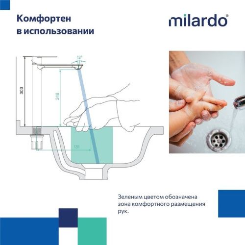 Смеситель Milardo Maze MAZBL01M01 на столешницу черный - фото 4