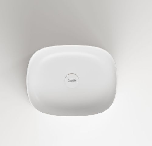 Раковина из искусственного камня Plumberia Selection Ronnie RONNIE SOFT BO 50х40 напольная цвет белый - фото 4