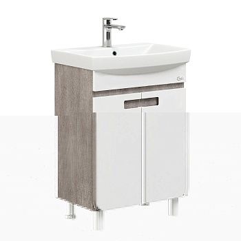 Тумба под раковину Onika Харпер 106143 60х30 напольная цвет белый/бежевый