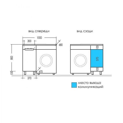 Тумба под раковину СанТа Лондон 224038 40х50 напольная цвет белый - фото 3