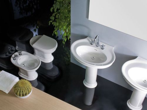 Раковина из сантехнического фаянса Hatria DOLCEVITA Y0EW01 80х60 подвесная цвет белый - фото 2