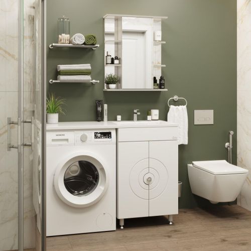 Тумба под раковину Onika Космос 106019 60х50 напольная цвет белый - фото 5