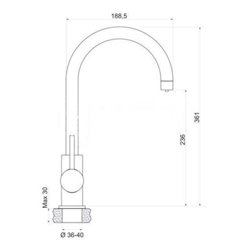 Смеситель для кухни D-Lin D159315 на мойку хром - фото 2