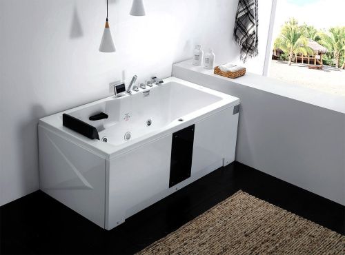 Ванна акриловая гидромассажная Gemy G9066 II K R 170х85 пристенная прямоугольная с каркасом - фото 2