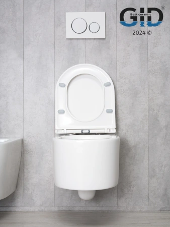 Унитаз подвесной Gid Concavo 62233Y белый с сиденьем микролифт безободковый смыв торнадо