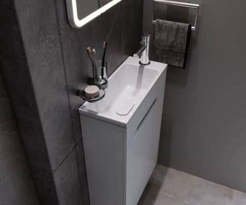 Раковина из искусственного камня Uperwood Modul 2911020337 50х20 полувстраиваемая цвет белый - фото 3