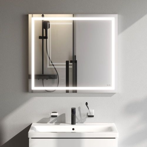 Зеркало с подсветкой Am.Pm Gem M91AMOX0801WG 80х70 подвесное