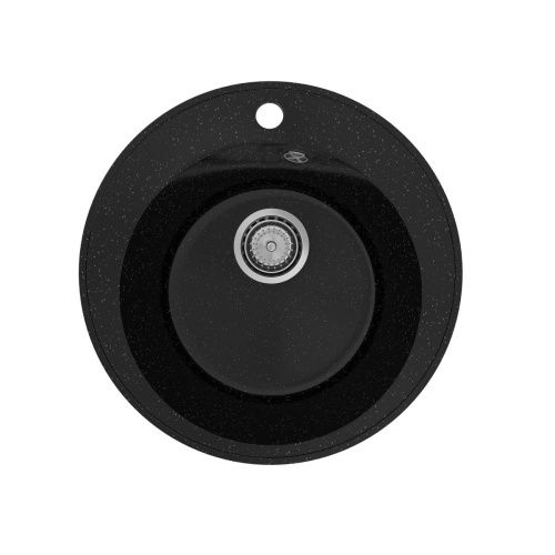 Кухонная мойка Maretti KT475-BL 50х50 цвет черный поверхность матовая - фото 2