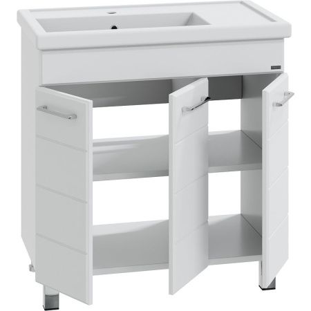 Тумба под раковину СанТа Омега 207051 80х40 напольная цвет белый