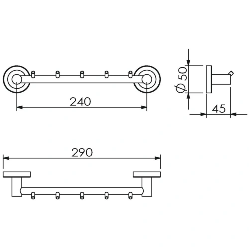 Полотенцедержатель Langberger BURANO 11035A - фото 2