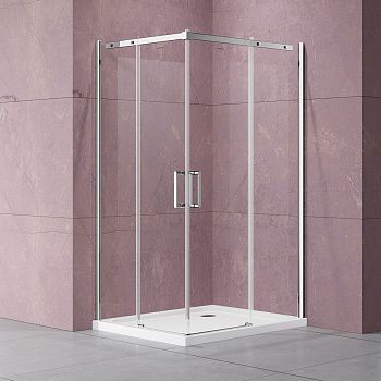 Душевой уголок Vincea Dice VSS-4D100CL 100х100 стекло прозрачное профиль хром без поддона