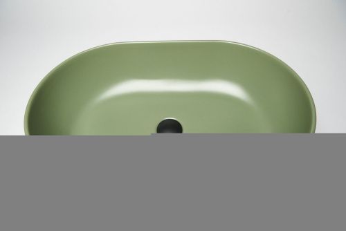 Раковина из сантехнического фарфора Galassia Dream 7308SV 60х40 накладная цвет зеленый - фото 2