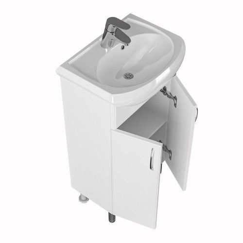 Тумба под раковину СанТа Уют 201084 40х30 напольная цвет белый - фото 2