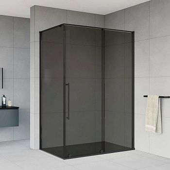 Душевой уголок Vincea Arno VSR-1A9012CGB 120х90 стекло тонированное профиль черный без поддона