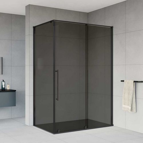 Душевой уголок Vincea Arno VSR-1A9012CGB 120х90 стекло тонированное профиль черный без поддона