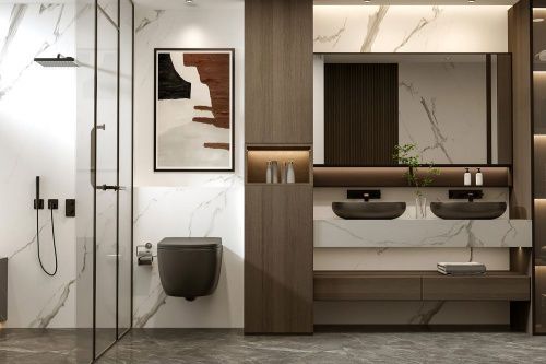 Унитаз подвесной Abber Bequem AC1104MB черный с сиденьем микролифт безободковый каскадный смыв - фото 2