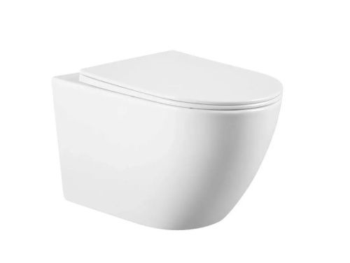 Унитаз подвесной CHARUS TORRE BIANCA EWC700-121W белый с сиденьем микролифт безободковый каскадный смыв