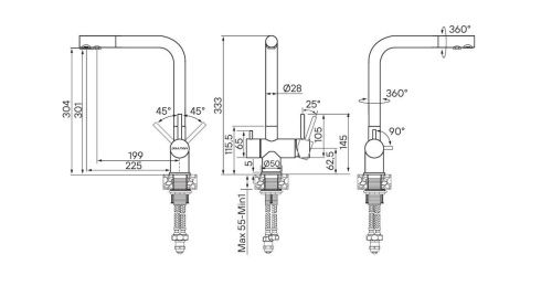 Смеситель для кухни Paulmark SKALEN Sk213020-302 на мойку бежевый - фото 3