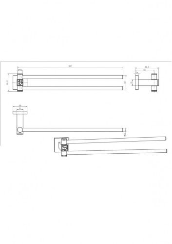 Полотенцедержатель CeramaLux Venezia 88614-1 - фото 2