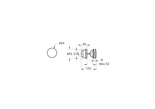 Донный клапан Vitra Syphon A45148 хром - фото 2
