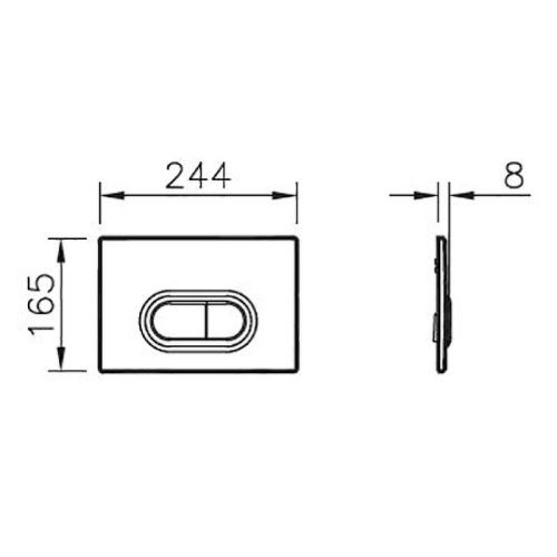 Клавиша смыва механическая Vitra Loop O 740-0940 цвет хром - фото 2