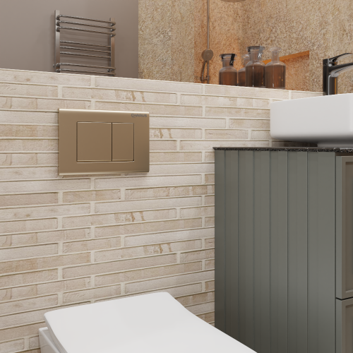 Клавиша смыва механическая CHARUS Minimalista FP.310.51.01 цвет бежевый - фото 3