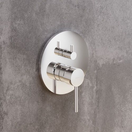 Смеситель для ванны и душа Damixa Scandinavian Pure 367100000 встраиваемый в стену хром - фото 4