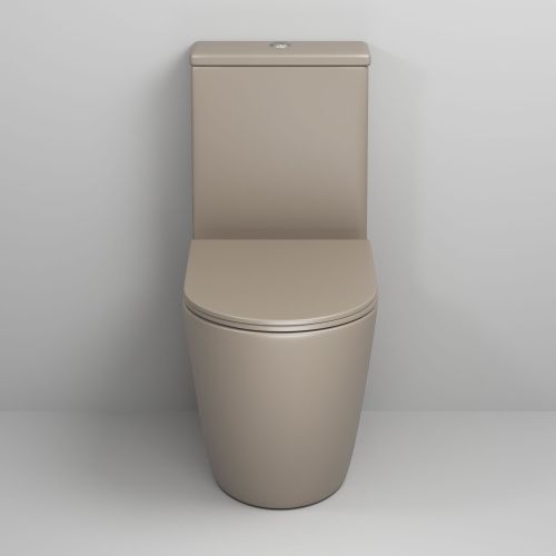 Унитаз напольный с бачком Grossman Color GR-4480BRLMS бежевый с сиденьем безободковый каскадный смыв - фото 3