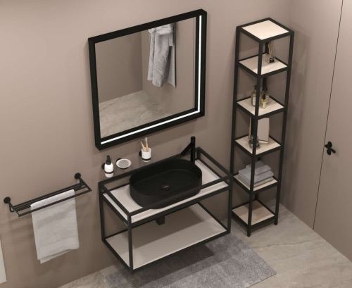 Зеркало с подсветкой Allen Brau Liberty 1.330015.BB 90х90 подвесное - фото 5