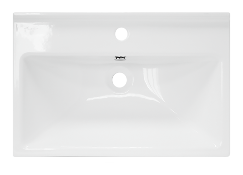 Раковина мебельная из сантехнического фарфора Sanita Luxe Fest 60 FST60SLWB01 60х40 накладная цвет белый 1 отверстие под смеситель - фото 3