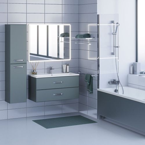 Тумба с раковиной Uperwood Foster 291020543 100х50 цвет серый - фото 2