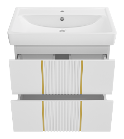 Тумба под раковину Brevita Vega VEG-09070-0102Я 60х40 подвесная цвет белый