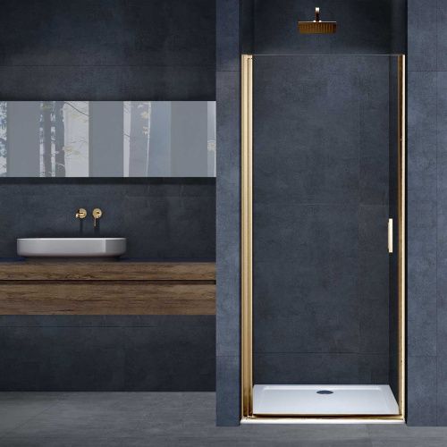 Душевая дверь Vincea Alpha VDP-3AL900CLG 90х195 стекло прозрачное профиль золото