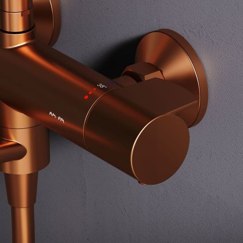 Душевая стойка Am.Pm X-Joy F0785A544 настенная цвет золото с термостатом - фото 5