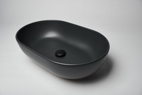 Раковина из сантехнического фарфора Galassia Dream 7308NEMT 60х40 накладная цвет черный - фото 4