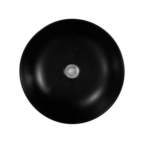 Раковина из сантехнического фарфора Aquatek ЕВРОПА AQ5558-MB 40х40 накладная цвет черный без отверстий под смеситель - фото 2