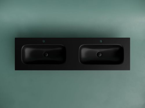 Раковина из сантехнического фарфора Ceramica Nova GRACE CN7023MB 160х50 накладная цвет черный - фото 3