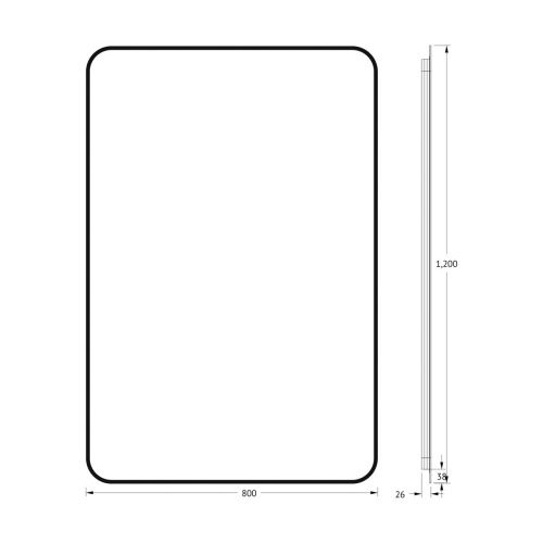 Зеркало с подсветкой Defesto AURA DF 2980 80х120 подвесное - фото 2