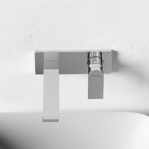 Смеситель для раковины Sancos Studio SC9017CH встраиваемый в стену хром - фото 5