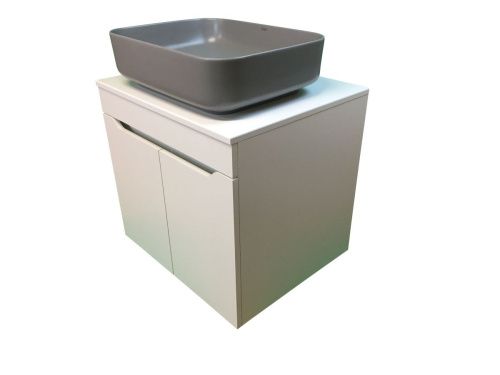 Тумба с раковиной Sintesi STL.W7019_SIN-LVB-APP-409GM 60х60 подвесная цвет белый - фото 2