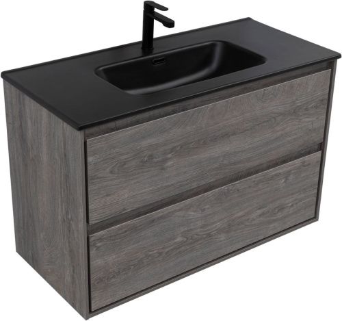 Тумба под раковину Aquanet Милан 00336375 100х50 подвесная цвет коричневый - фото 2