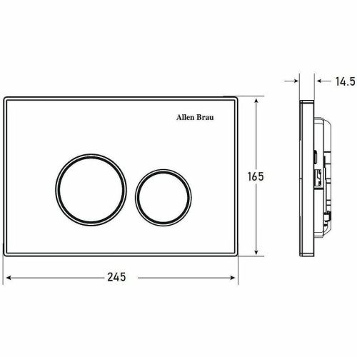 Клавиша смыва пневматическая Allen Brau Priority 9.20001.20 цвет белый - фото 2