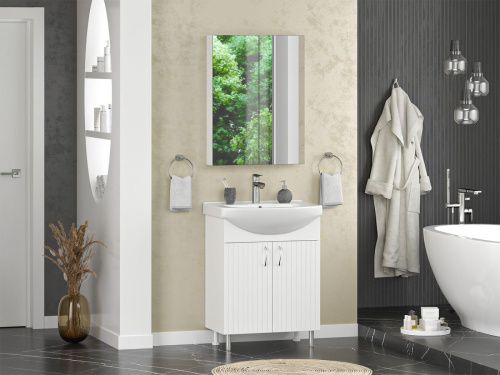 Тумба под раковину Misty Изео Э-Изе01065-021Н 60х40 напольная цвет белый - фото 5