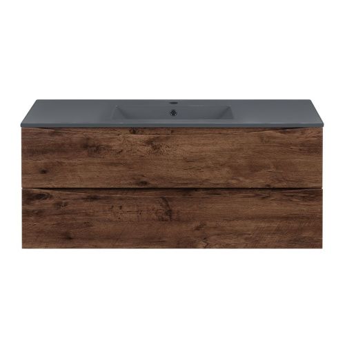 Тумба под раковину Vincea Mia VMC-2MC120RW 120х50 подвесная цвет коричневый - фото 5