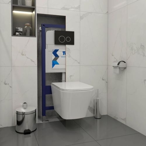 Клавиша смыва механическая Teymi Lina T70105 цвет черный/хром - фото 3