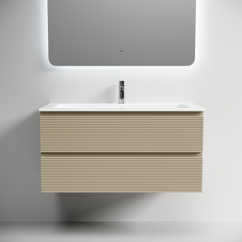 Тумба под раковину Sancos FOLK FL100CP 100х40 подвесная цвет бежевый - фото 5